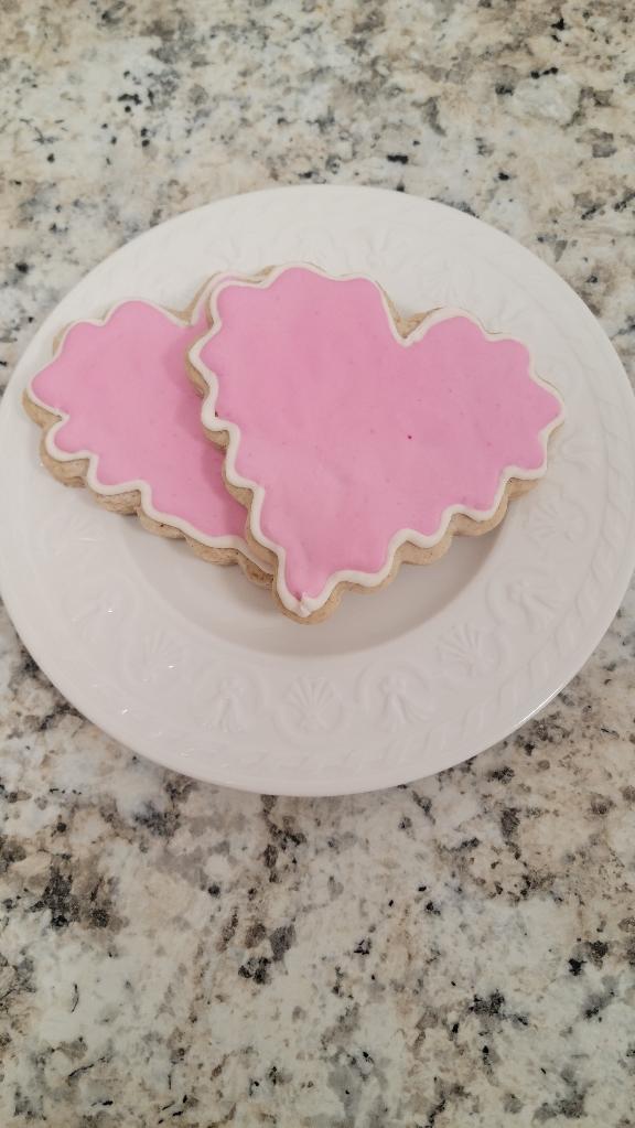 Valentine's Day Sugar Cookie with Vegan Royal Icing (6 pack)